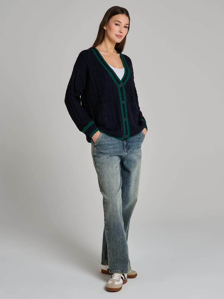 Кардиган вязаный оверсайз на пуговицах