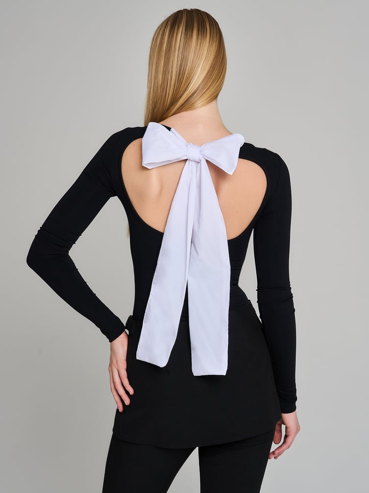 Боди-блузка с бантом на спине