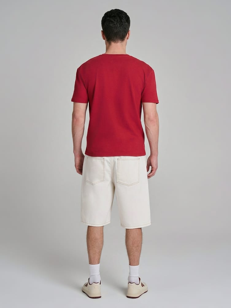 Удлиненные джинсовые шорты бермуды