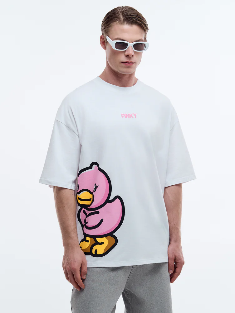 Футболка оверсайз с принтом утки B.Duck