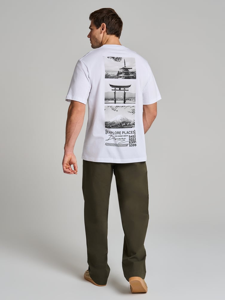 Футболка с японским принтом на спине