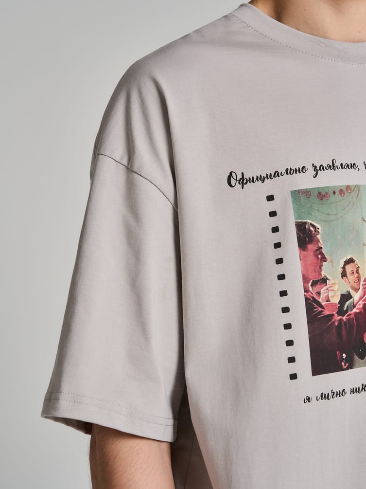 Футболка оверсайз с принтом Мосфильм