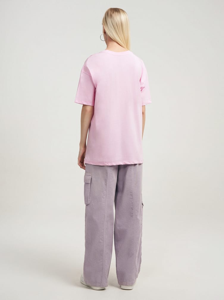 Футболка оверсайз с принтом ретро автомобиля