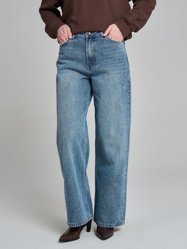 Джинсы Baggy с винтажной стиркой