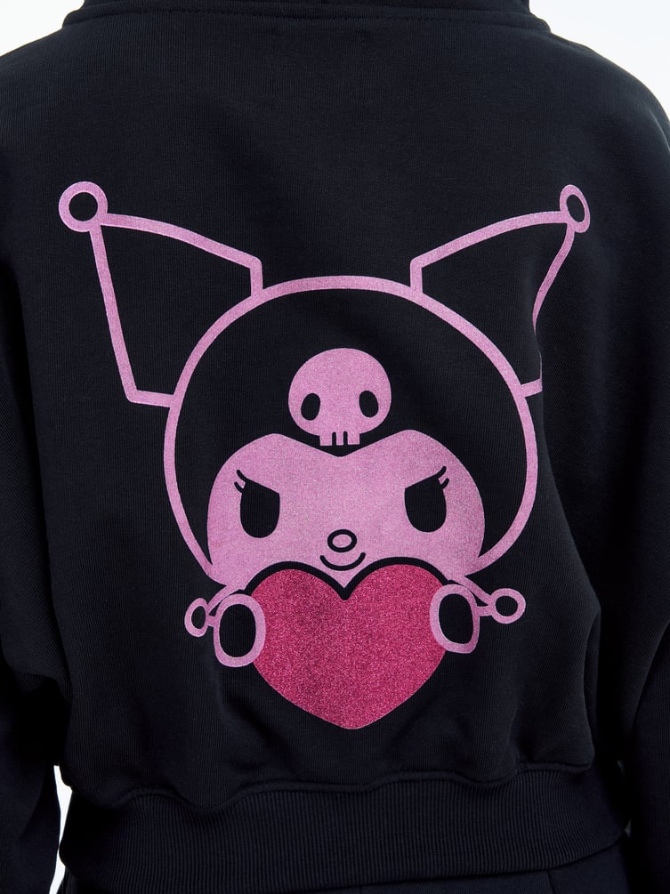 Укороченная зипка Kuromi c кружевом и бантиками