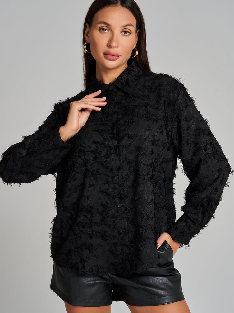 Блузка нарядная с бахромой