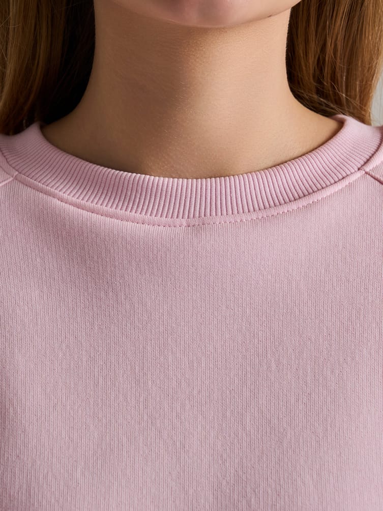 Укороченная толстовка тёплая с начёсом