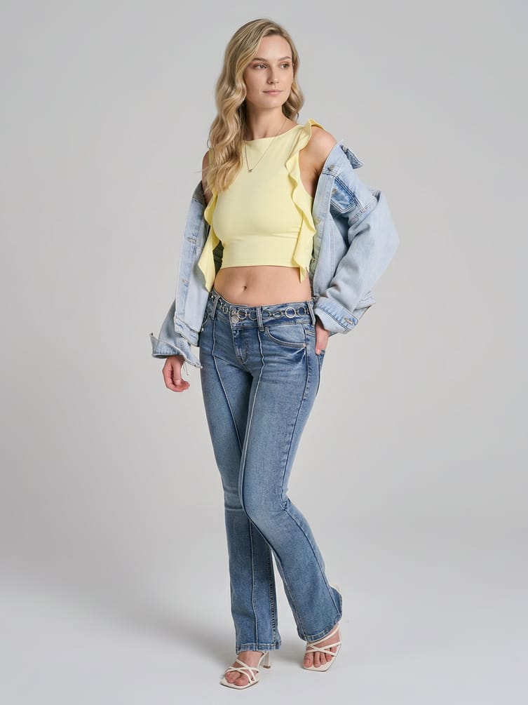 Топ короткий с воланами