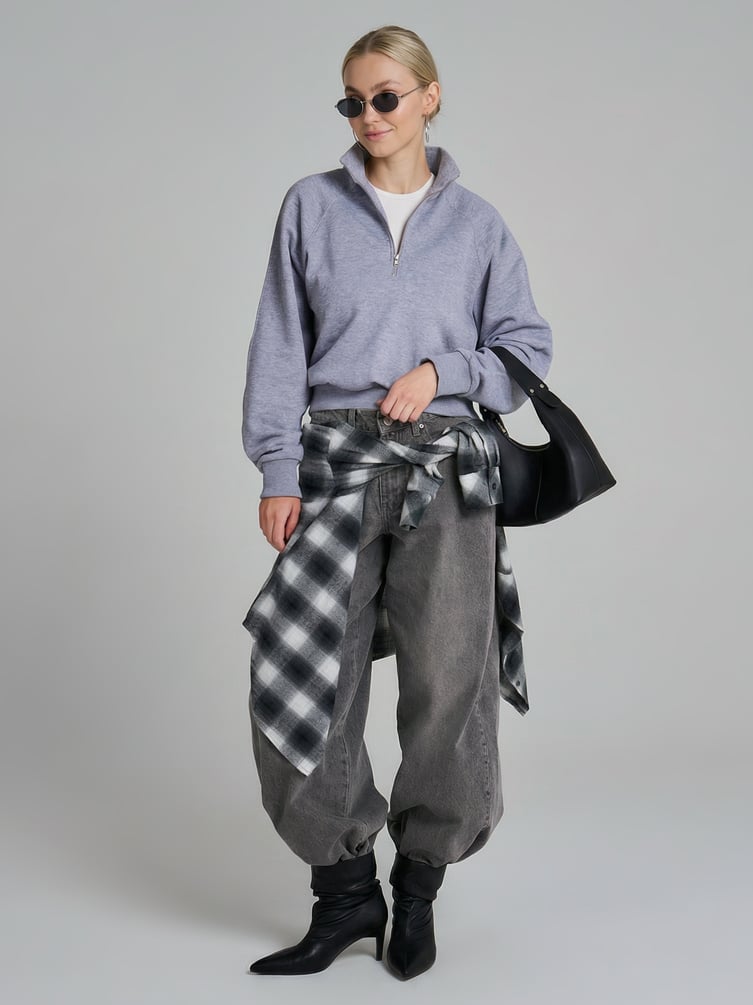 Толстовка Half Zip с высоким горлом