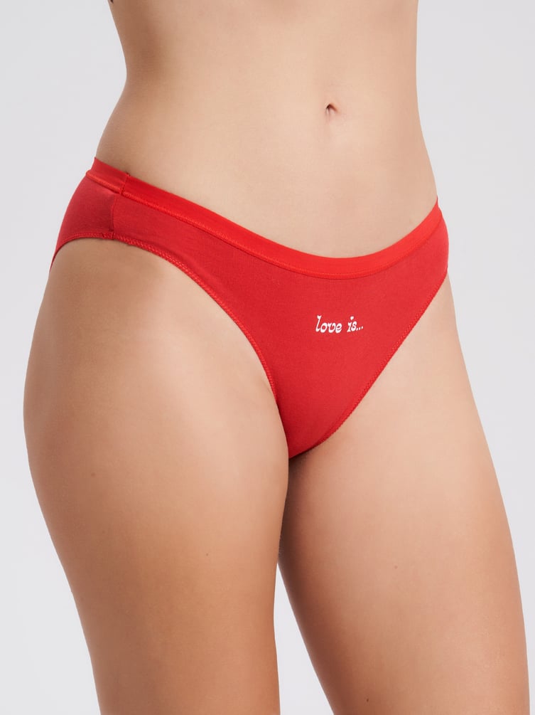 Трусы 3 шт слипы с принтом Love is