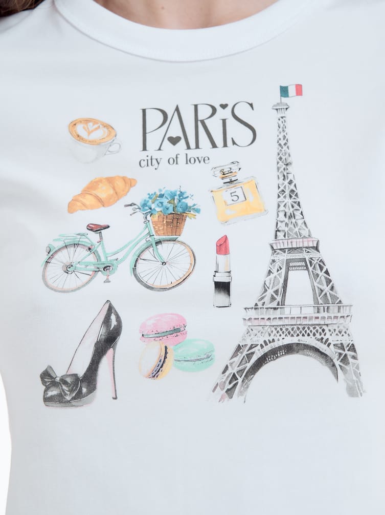 Пижама с принтом и шортами