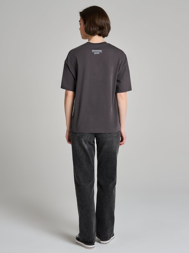 Футболка оверсайз с принтом Мосфильм