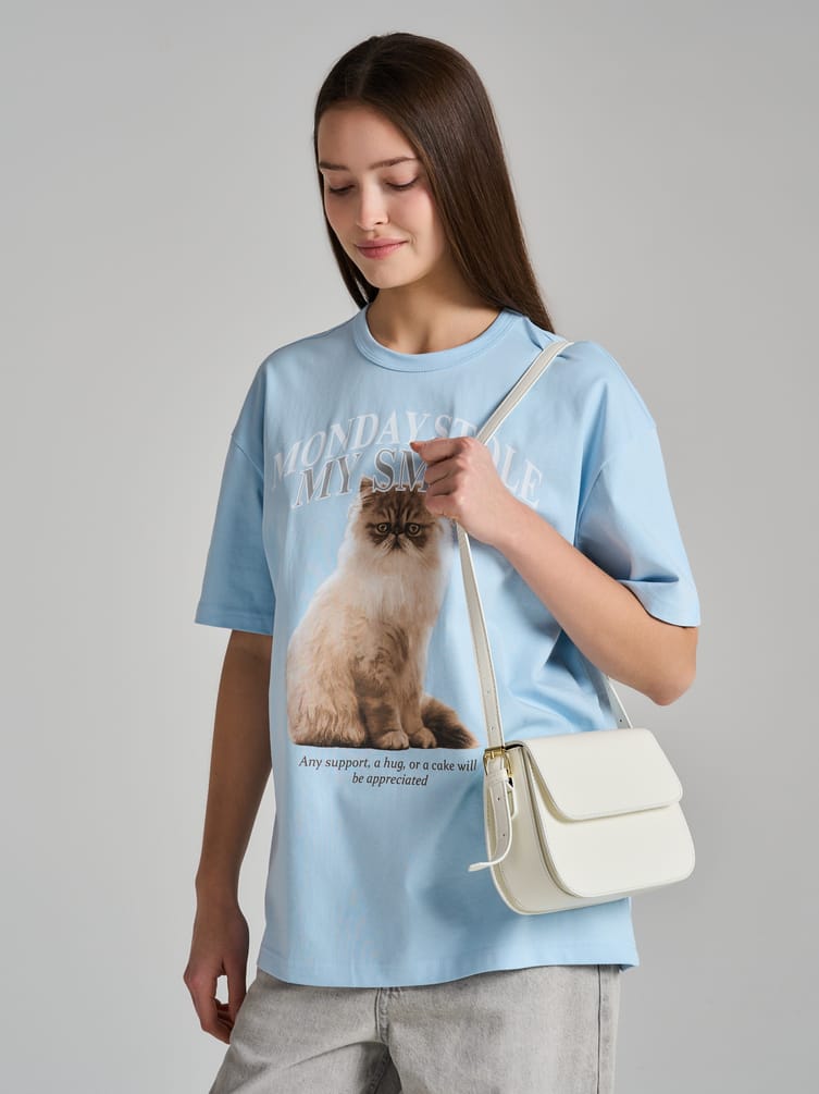 Футболка оверсайз с принтом