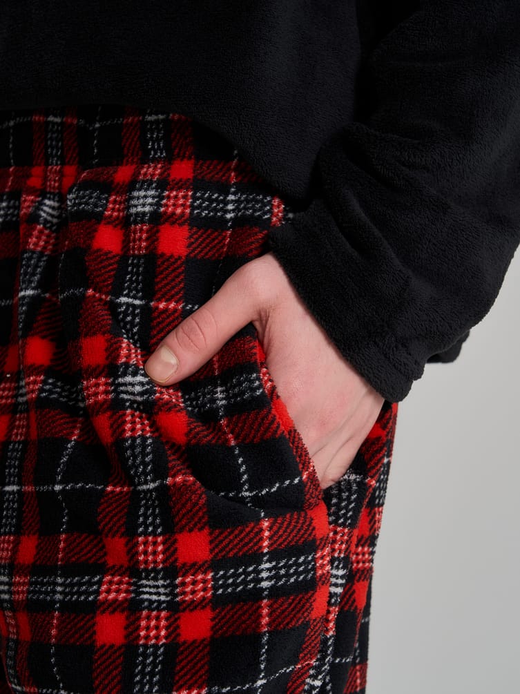 Пижама плюшевая с вышивкой и штанами