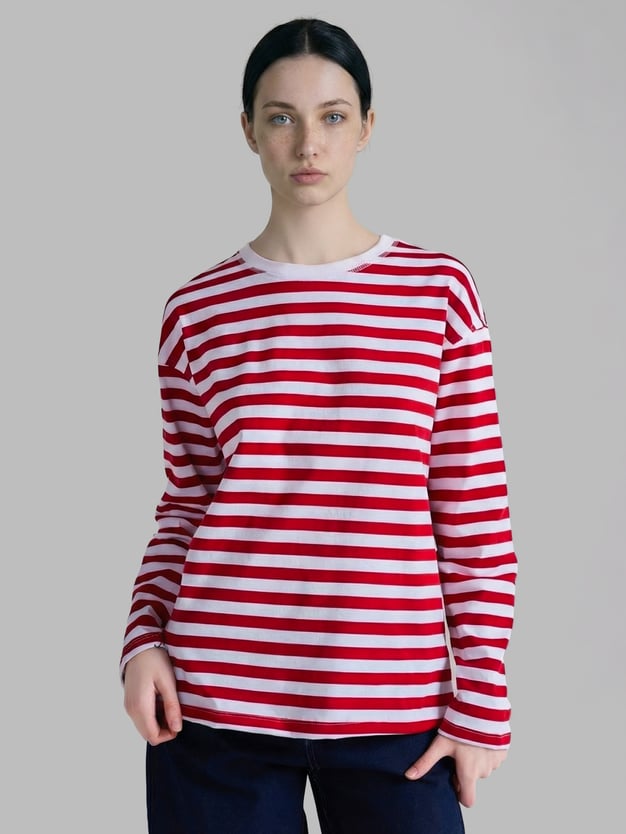 Лонгслив оверсайз в полоску