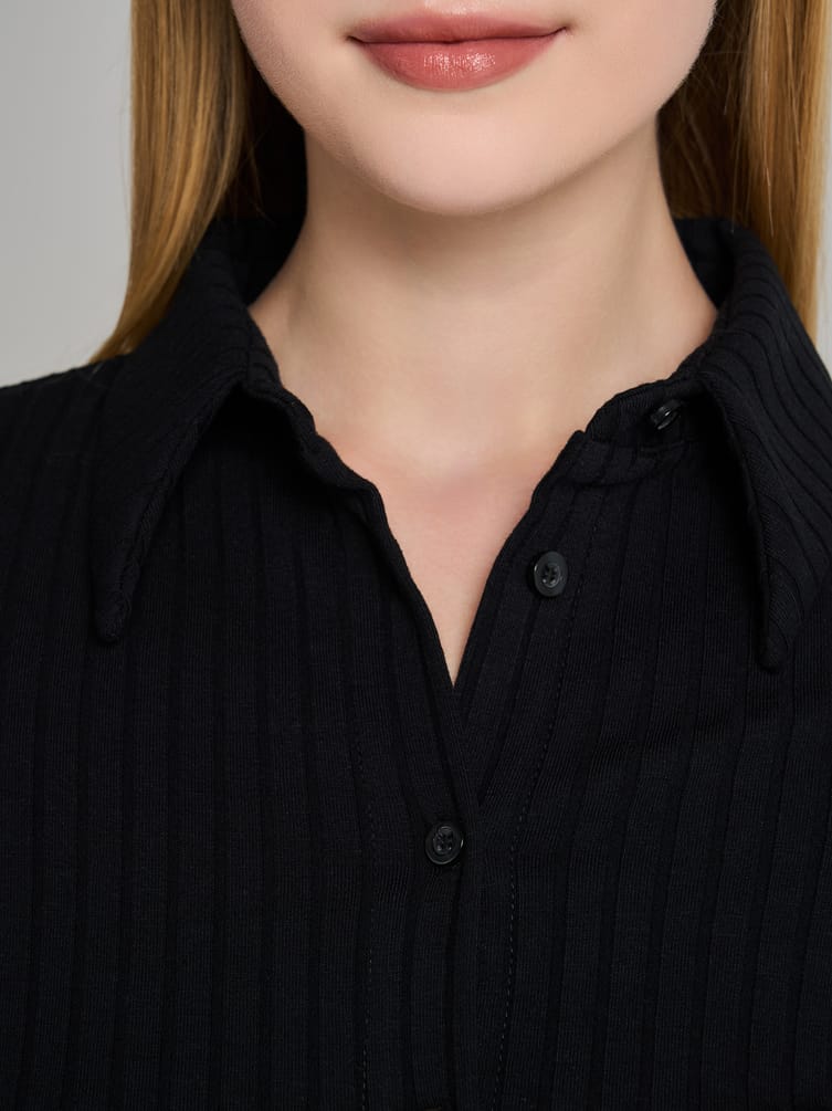 Платье офисное миди на пуговицах