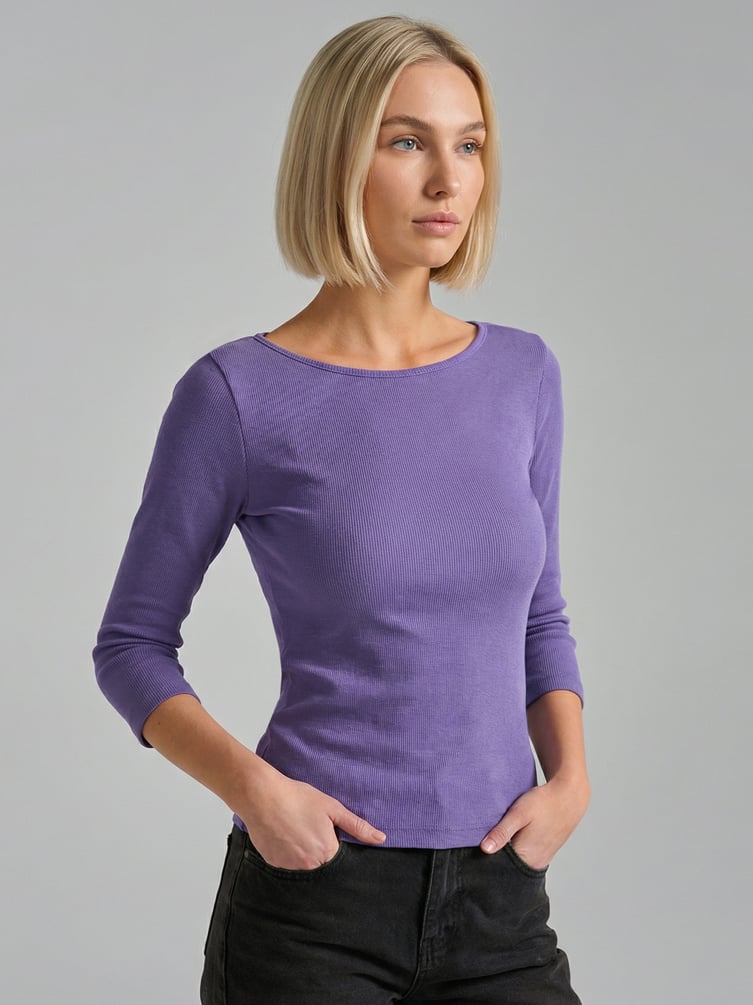 Лонгслив приталенный