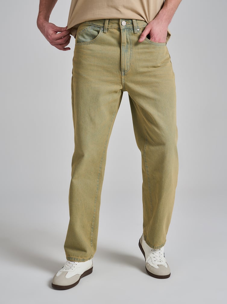 Джинсы багги зауженные