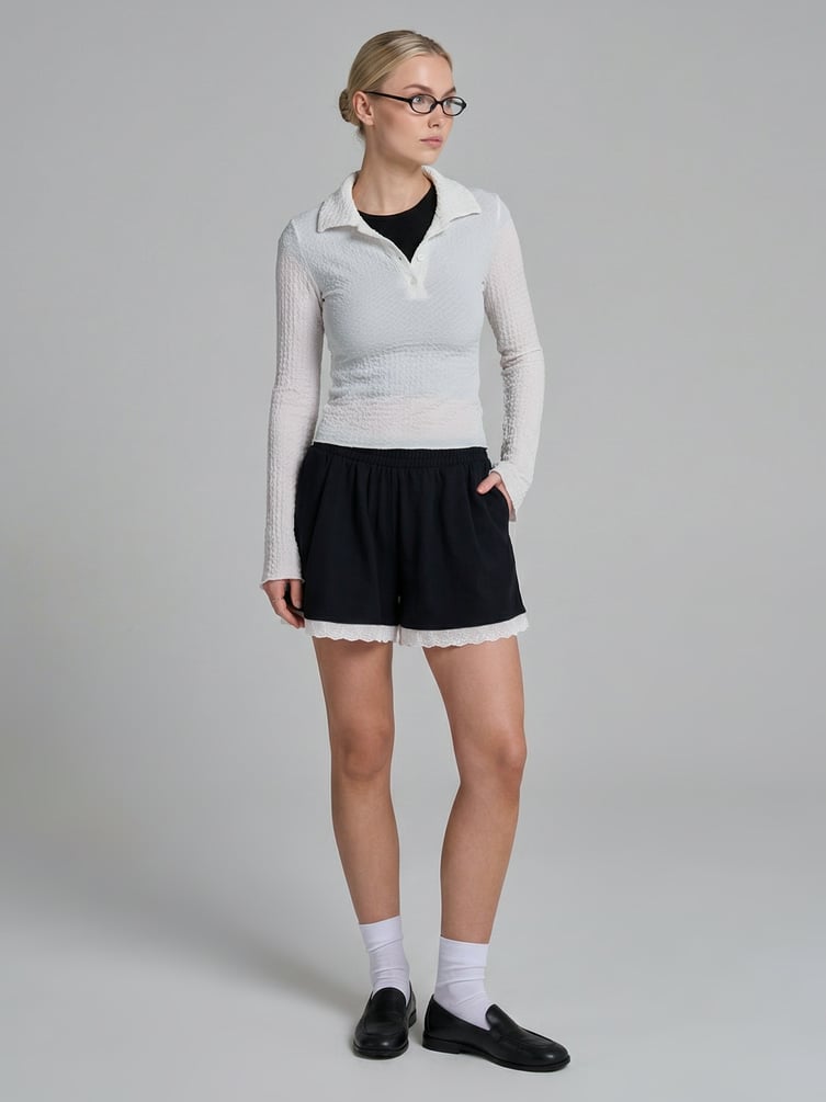 Шорты повседневные с кружевом