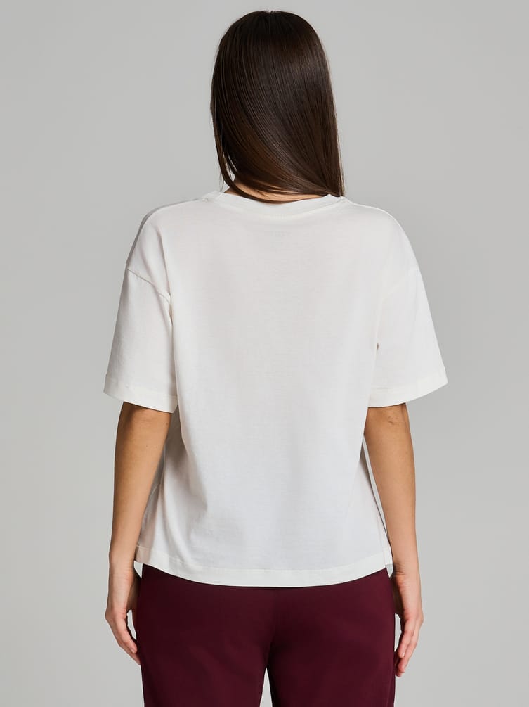 Пижама с принтом котиков и брюками