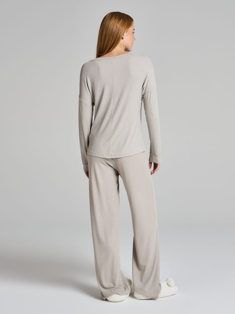 Домашние брюки в рубчик