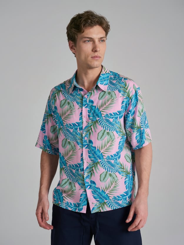 Рубашка пляжная с принтом