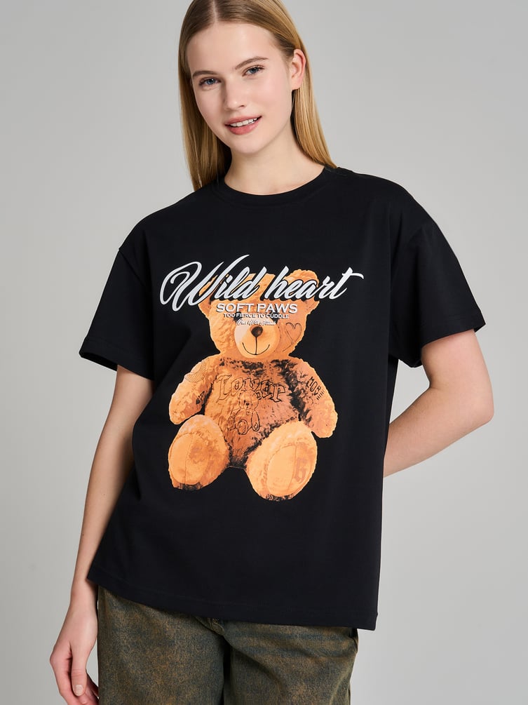 Футболка оверсайз с принтом