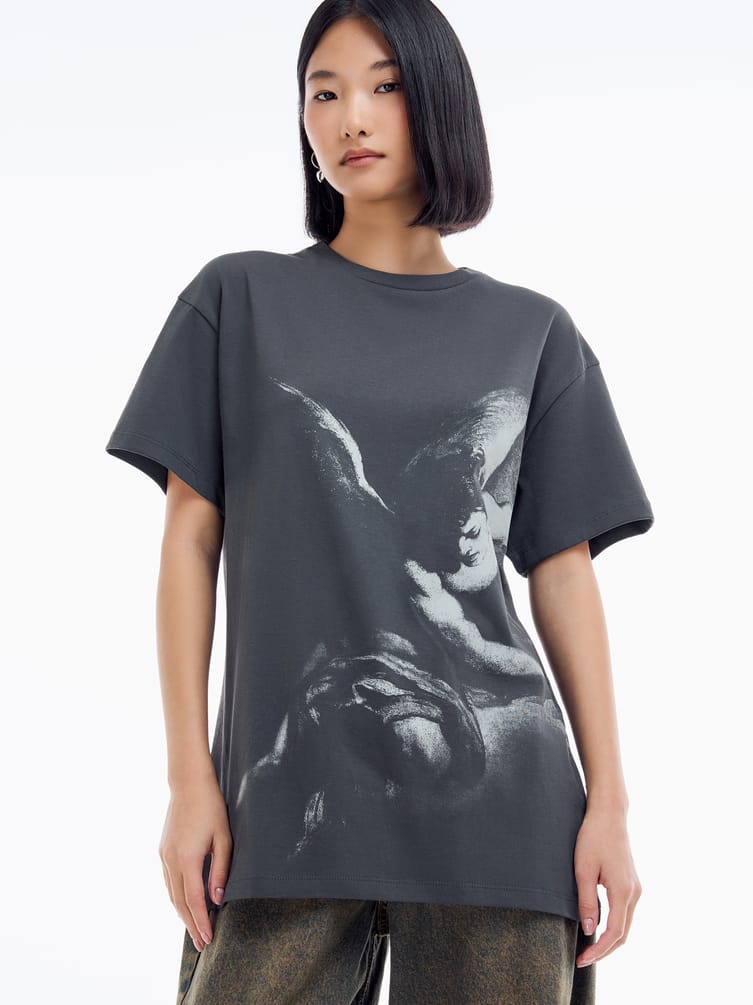 Футболка оверсайз с принтом