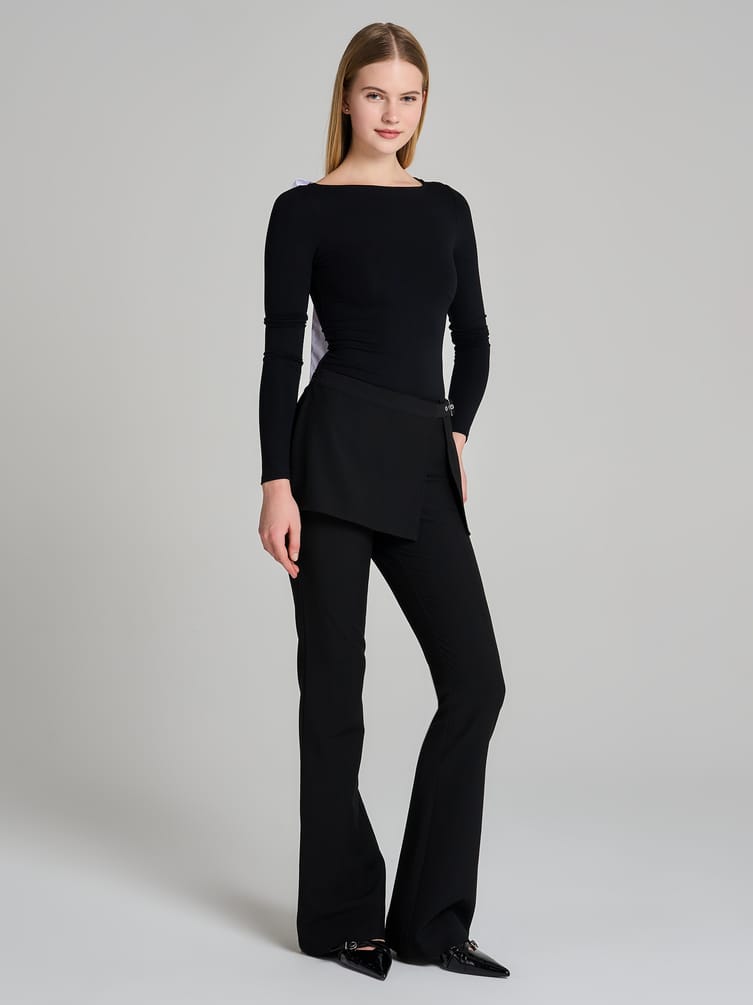 Боди-блузка с бантом на спине