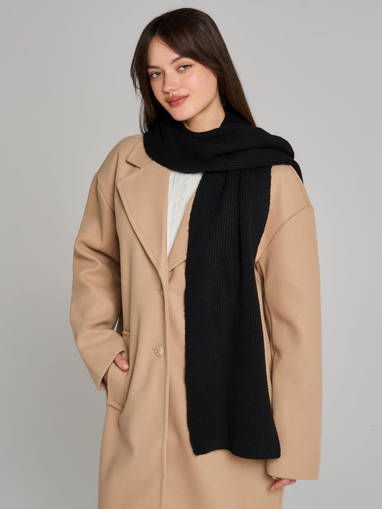 Зимний однотонный шарф