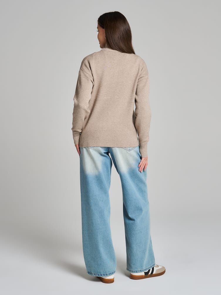 Свитер с горлом на молнии