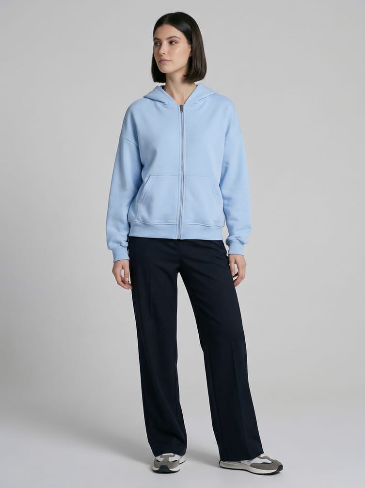 Зип худи  с капюшоном без начесом