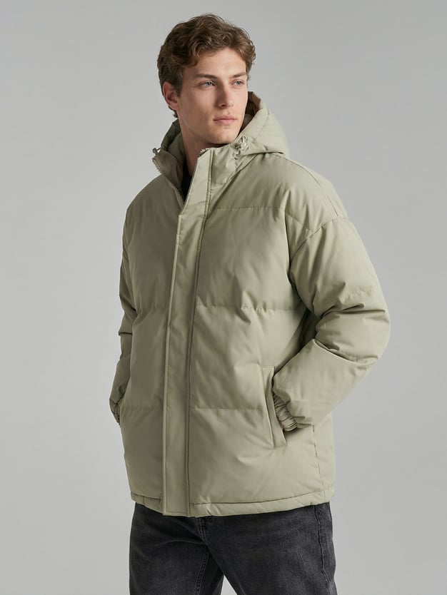 Куртка зимняя с капюшоном на синтепоне