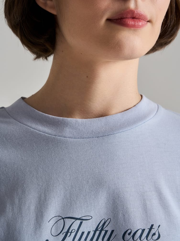 Ночная сорочка из хлопка с принтом