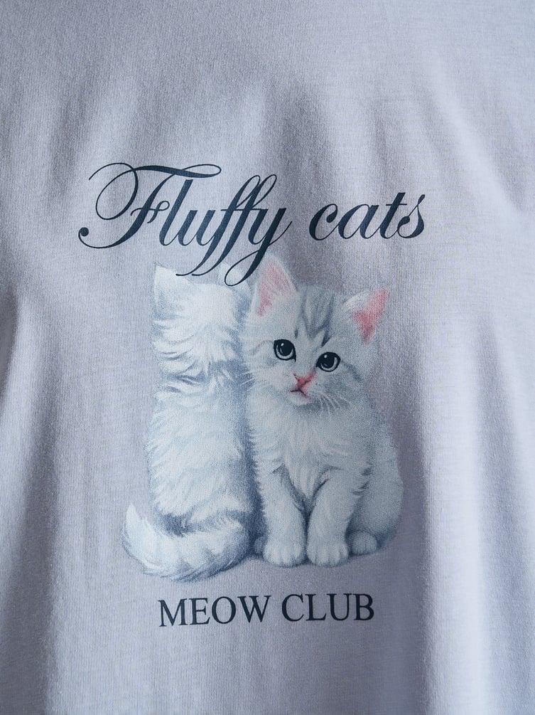 Ночная сорочка из хлопка с принтом