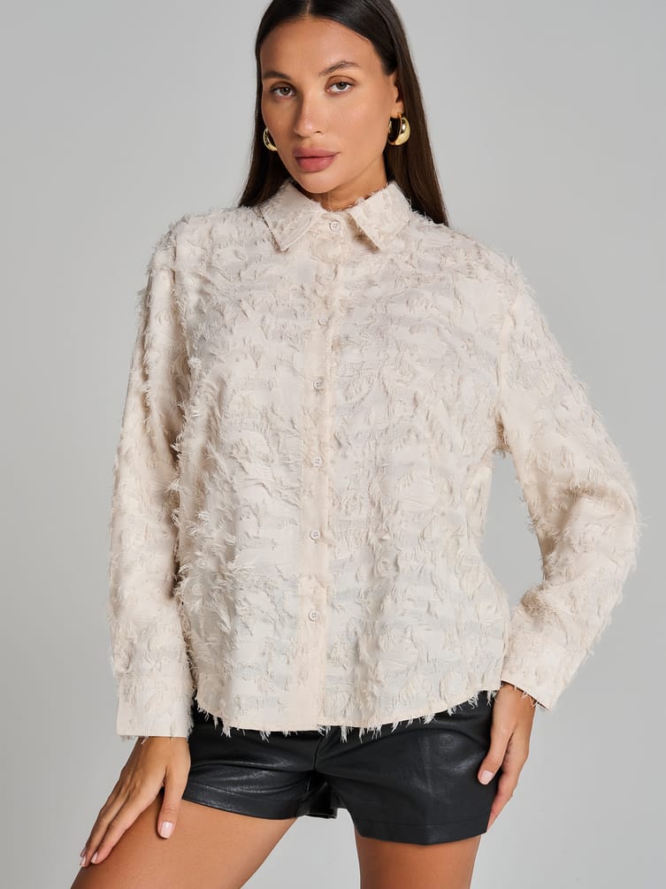 Блузка нарядная с бахромой