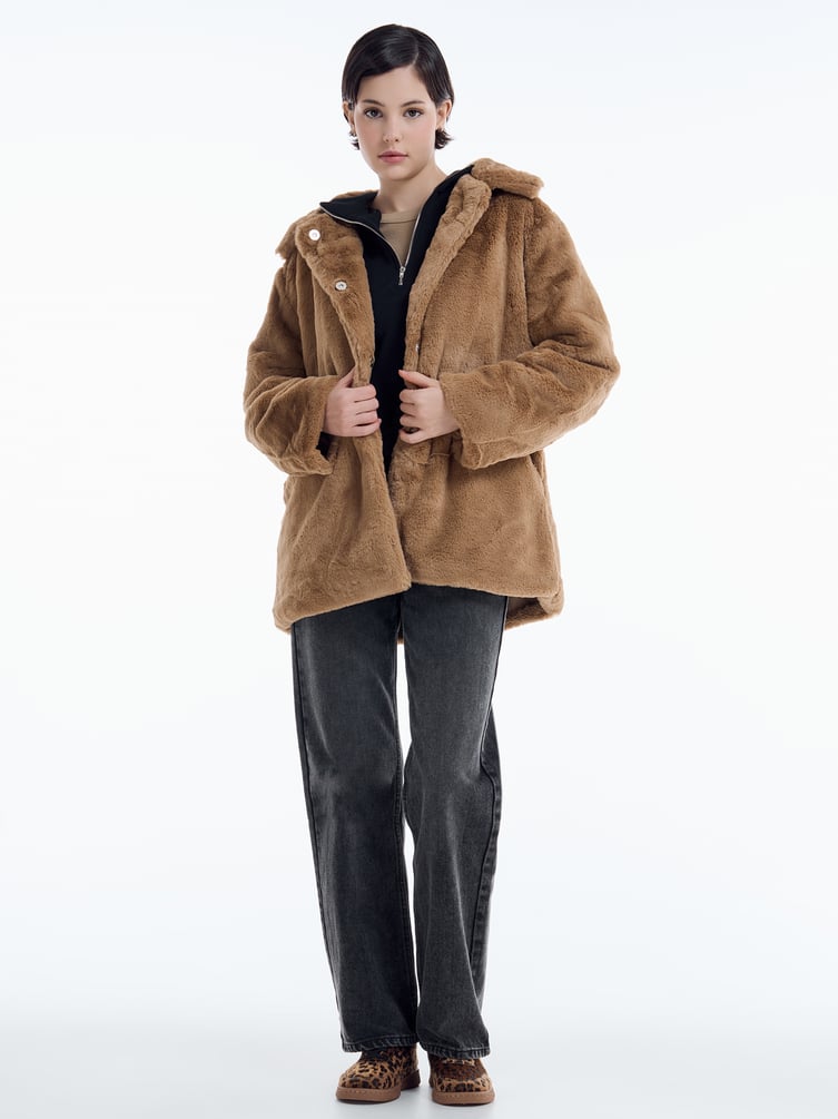 Шуба искусственная тедди короткая