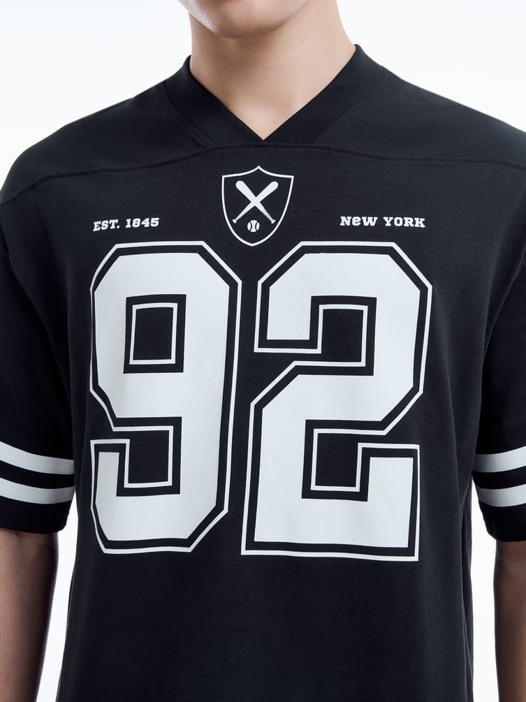 Спортивная футболка оверсайз с принтом