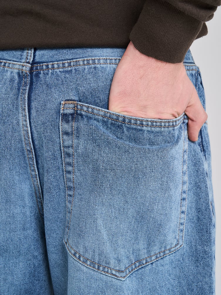 Джинсы широкие багги