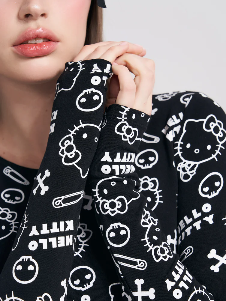 Блузка-боди с принтом Hello Kitty