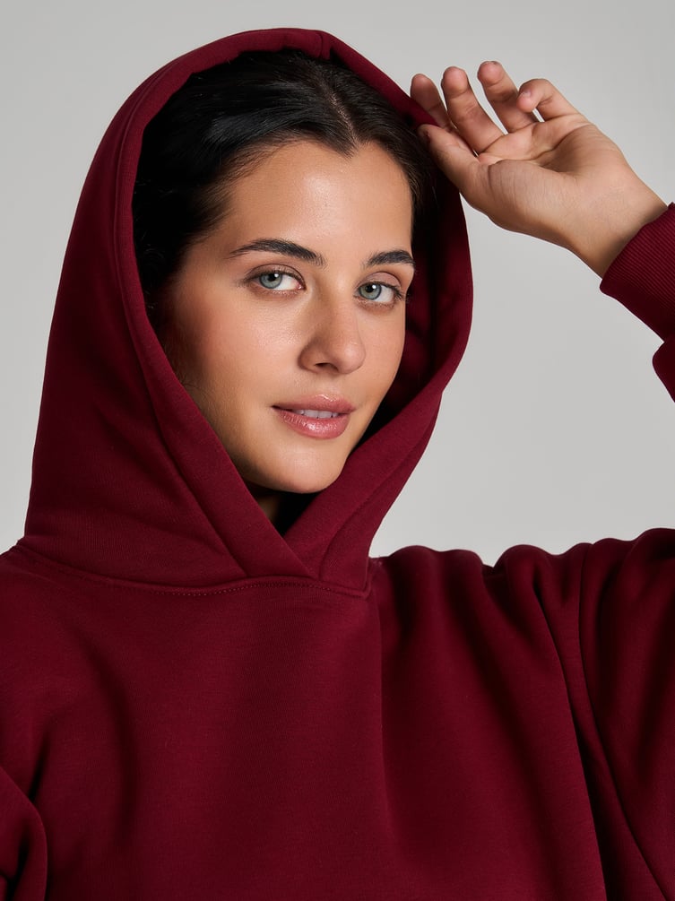 Утепленное худи оверсайз с начесом