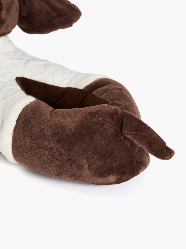 Плюшевые тапки игрушки в виде такс