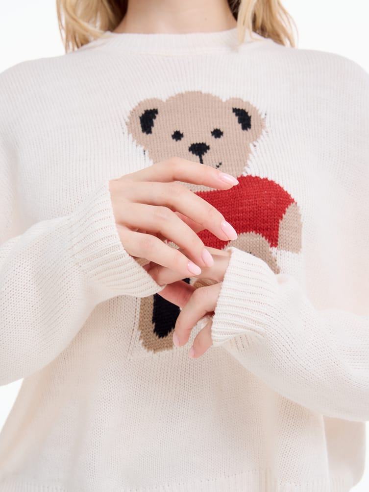 Джемпер трикотажный с принтом