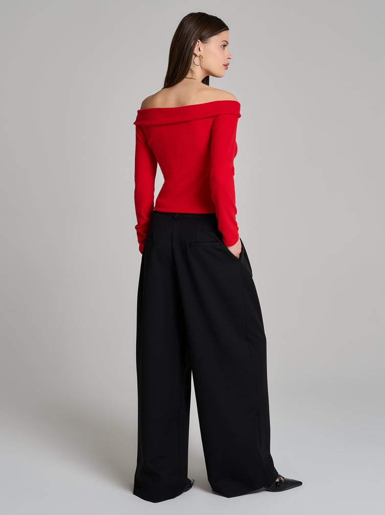 Брюки классические широкие