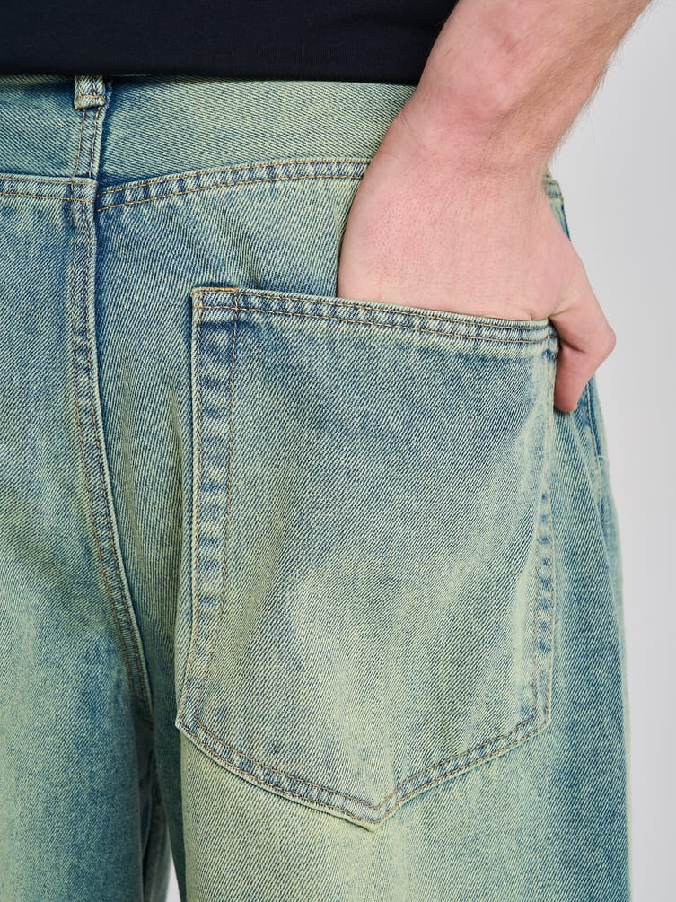 Джинсы широкие багги