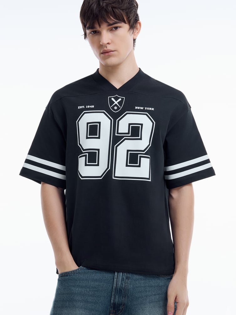 Спортивная футболка оверсайз с принтом