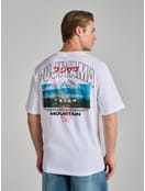 Футболка из хлопка с принтом на спине