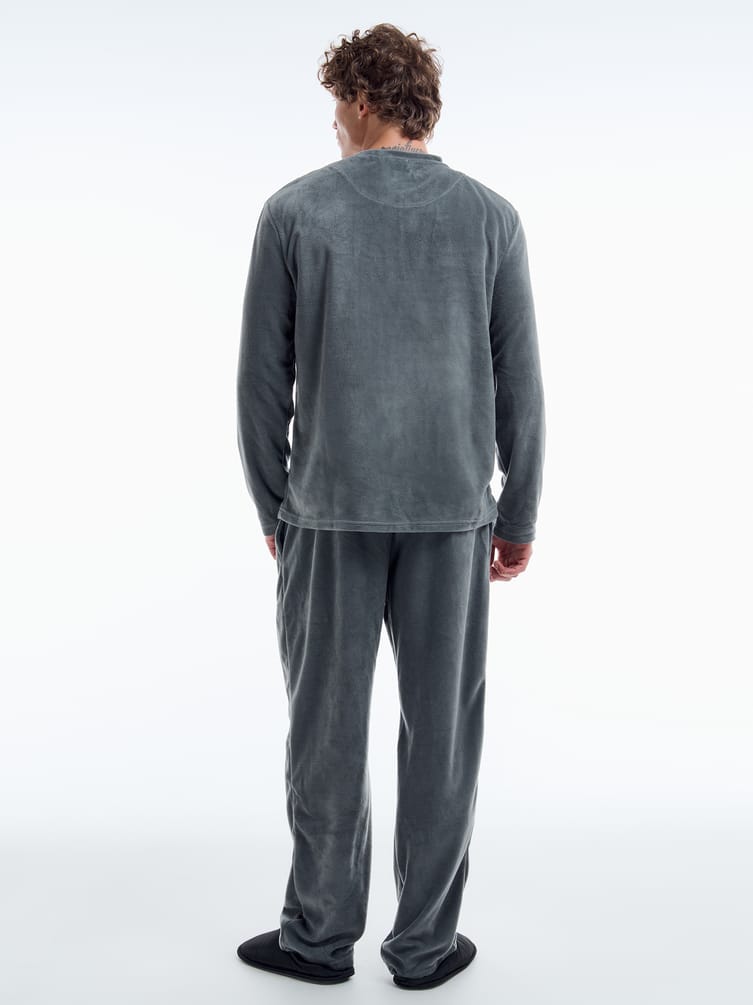 Пижама плюшевая теплая с брюками