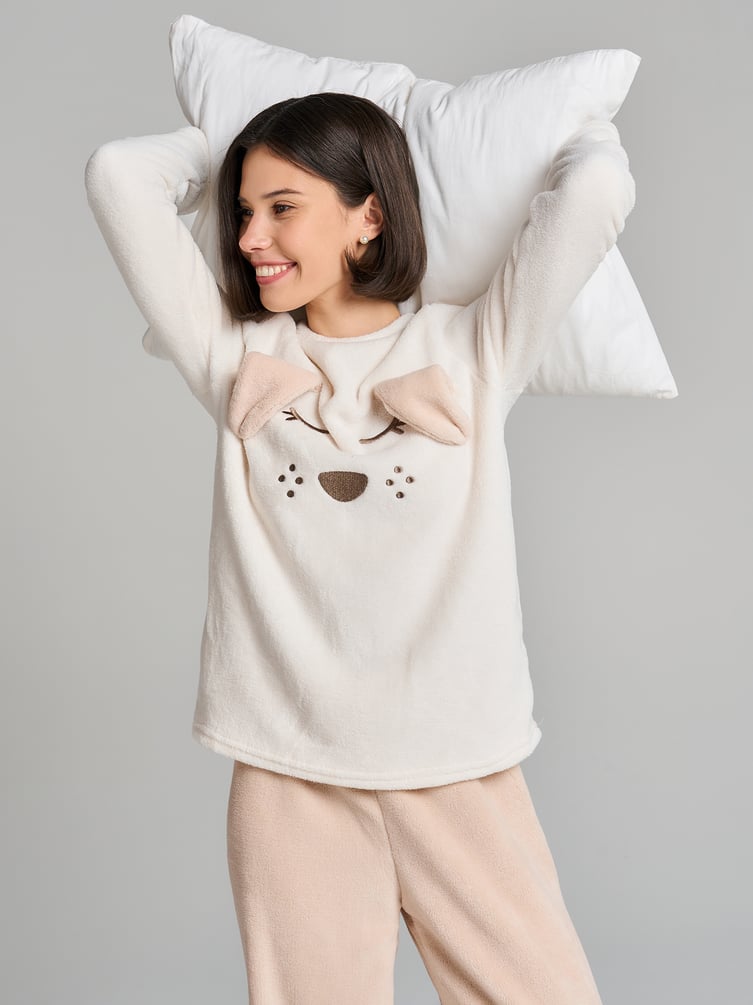 Плюшевая пижама собачка со штанами