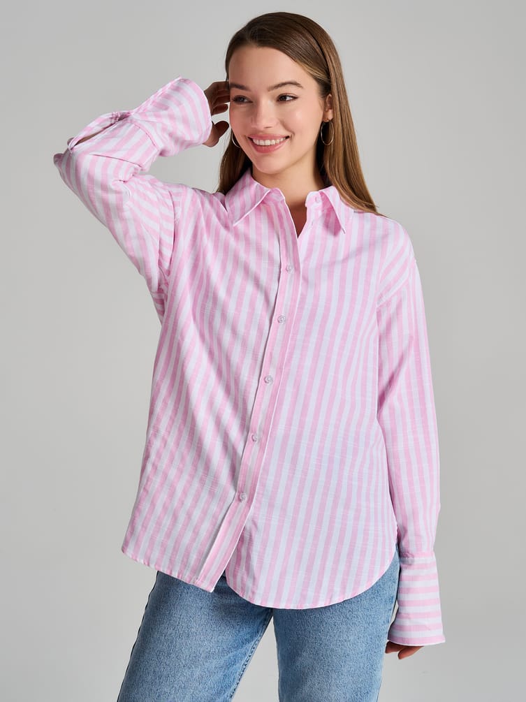 Рубашка оверсайз в полоску